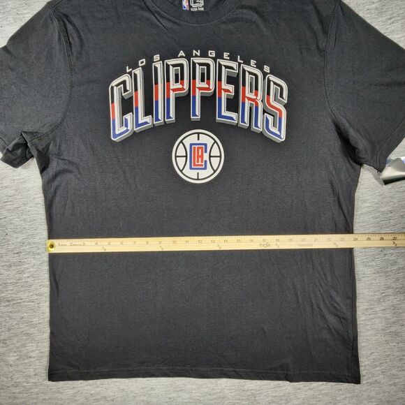 NBA Los Angeles Clippers Shirt Mens Size XXL Black Arched Plexi Short Sleeve - Picture 4 of 8